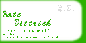 mate dittrich business card
